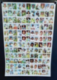 1978 Topps Baseball Trading Cards Uncut Sheet Featuring 132 Cards