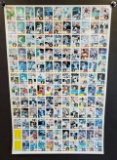 1983 Topps Baseball Trading Cards Uncut Sheet Featuring 132 Cards