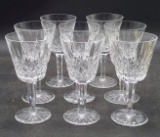 (8) Waterford Crystal Lismore Claret Glasses