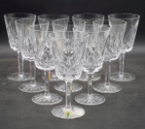 (10) Waterford Crystal Lismore Claret Glasses