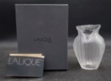 Lalique Crystal Pavie Frosted Vase
