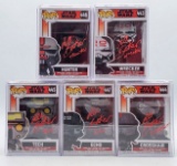 (5) JSA Authenticated Dee Bradley Baker Autographed POP! Star Wars Vinyl Figures