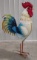 Giant 6ft Metal Rooster / Chicken Art Sculpture