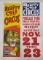 2) Vintage 3-1/2ft Beatty Cole Bros Circus Posters / Lion Graphic