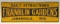 Vintage SST Franklin Gardens Amusement Park Janesville Wisconsin Sign