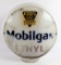 Early Mobilgas Ethyl Gas Pump Globe w/ Milk Glass Body