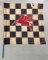 Large Vintage Mobil Oil Cloth Checkered  Racing Flag