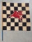 Large Vintage Mobil Oil Cloth Checkered  Racing Flag