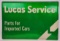 Vintage SST Lucas Service Imported Car Parts Embossed Advertising Sign
