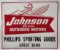 Vintage SST Johnson Sea-Horse Outboard Boat Motors Embossed Dealership Sign