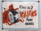 4ft 1950s-60s 2 Killers Tire Auto Shop Canvas Banner w/ Devil Graphics