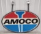 6ft Vintage AMOCO Gas Station 2-Sided Fiberglass Sign w/ Custom Ring