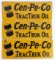 3) Vintage SST Cen-Pe-Co Motor Oils TracTruck Oil Signs w/ Barrel Graphics