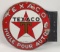Vintage DSP French Texaco Motor Oil Flange Advertising Sign