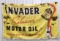 Vintage Invader Motor Oil Canvas Advertising Banner