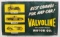 Vintage Valvoline Motor Oil Advertising Banner w/ Automobile Graphics 57x33