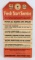 Vintage Mobil DS Cardboard Fresh Start Service Gas Station Sign