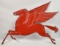 Vintage SSP Mobil Pegasus Die-Cut Flat Service Station Sign 46x34