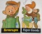 2) Vintage Disney Snow White Store Display Isle Marker Signs / Dwarves
