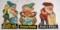 3) Vintage Disney Snow White Store Display Isle Marker Signs / Dwarves