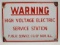 Vintage SSP High Voltage Service Station Sign By Veribrite