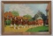 3-1/2ft Vintage Budweiser Grants Farm Clydesdales Advertising Sign