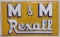 6ft Vintage M&M Rexall Drugstore Embossed Lexan Advertising Sign