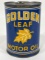 Vintage Golden Leaf 1 Quart Metal Oil Can