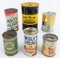 (6) Vintage Promotional Mini Oil Can Metal / Composite Banks
