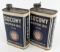 (2) Early SOCONY Standard Oil New York Medium Motor Oil One Quart Cans