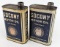 (2) Early SOCONY Standard Oil New York Motor Oil One Quart Cans