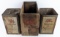 (2) Early Gargoyle Mobiloil ÒAÓ 5 Gallon Oil Cans w/ Wood Crate