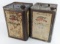 (2) Early Gargoyle Mobiloil 5 Gallon Oil Cans