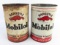 (2) Early Gargoyle Mobiloil 5 Quart Metal Oil Cans
