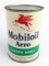 Vintage Mobiloil Aero Green Band Aircraft Oil One Quart Metal Can