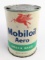 Vintage Mobiloil Aero Green Band Aircraft Metal Quart Oil Can