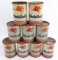 (9) Vintage Mobiloil One Quart Metal Oil Cans