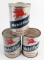 (3) Vintage Mobil Mobilfluid Automatic Transmission Fluid One Quart Cans