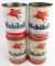 (4) Vintage Mobiloil 5 Quart Metal Mobil Oil Cans