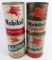 (4) Vintage Mobil 5 Quart Metal Oil Cans