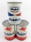 (3) Vintage Mobiloil 5 Quart Metal Oil Cans