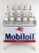 Vintage Mobioil Service Station 10 Oil Bottle Display Rack / Carrier w/ SSP Sign & Bottles
