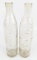 2) Early Vacuum Gargoyle Mobiloil Imperial Quart Glass Oil Bottles