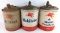 (3) Vintage Mobil Service Station 5 Gallon Oil Cans