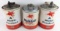 3) Vintage Mobil Service Station 5 Gallon Oil Cans