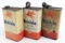(3) Vintage Gargoyle Mobilube GX90 Outboard Gear Oil 2lb Cans