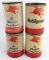 (4) Vintage Mobil Mobilgrease 5lb Metal Cans
