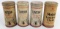 (4) Vintage SOCONY-VACUUM Mobil Lustre Cloth Metal Cans