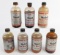 (7) Vintage Mobil Service Station Glass 8oz Bottles