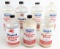 (7) Vintage Mobil Radiator Flush Quart Glass Bottles